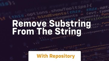 remove substring from the string