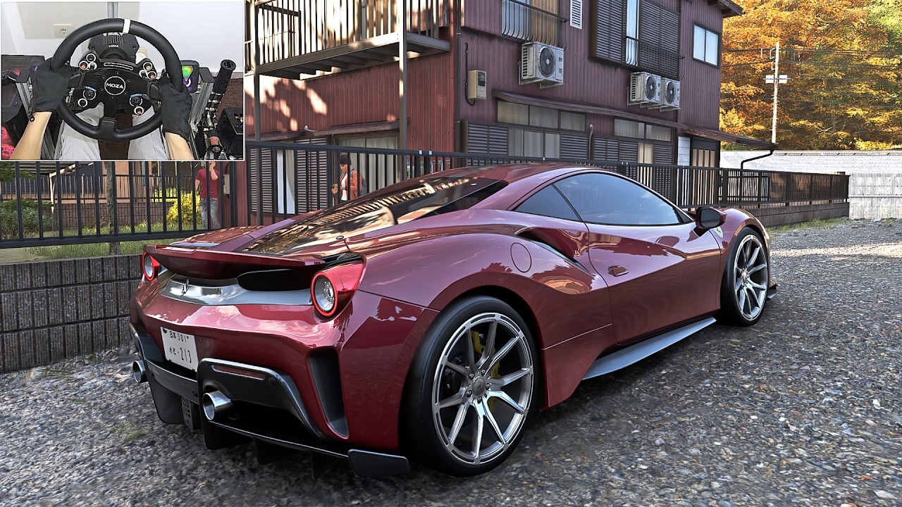 Loud Ferrari 488 Pista Shakes everything | MOZA R9 Gameplay - YouTube