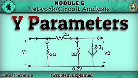 4.Y Parameters 1 Problems Explained Module 5 Network Analysis 3rd Sem ECE Latest Scheme VTU