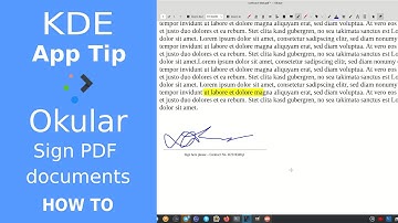 KDE Tip - Okular Sign PDFs