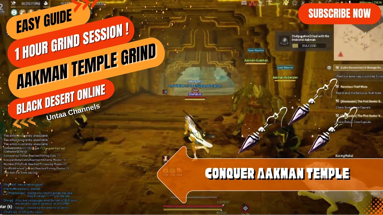 Conquer Aakman Temple: Unleash Chaos in a 1 Hour Grind Session! - Black Desert Online!
