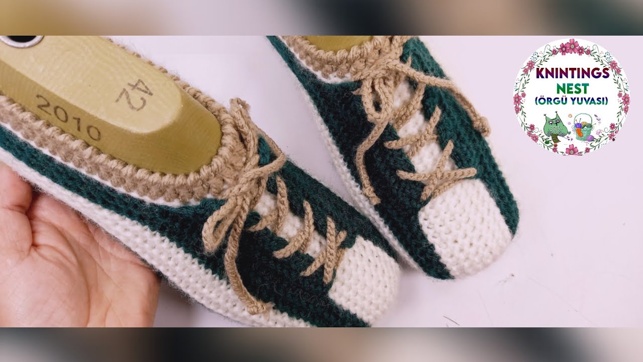 Making double skewers booties for men / Bir günde ör giy! 42-43no erkekler için iki şiş patik yapımı