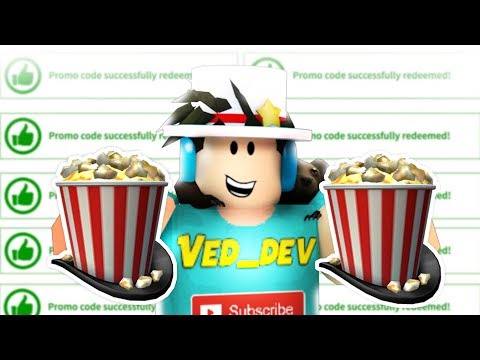 New Roblox Promo Code Free Showtime Bloxy Popcorn Hat Youtube - roblox avatar wallpaper roblox promo codes 2019 veddev