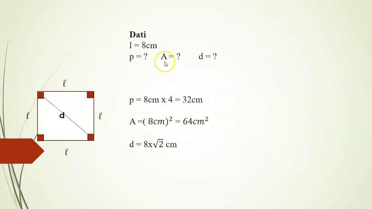 Applicazione Del Teorema Di Pitagora Al Quadrato Youtube