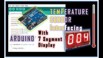 Measuring Temperature with Arduino (interfacing LM 35 sensor & 7 Segment display)