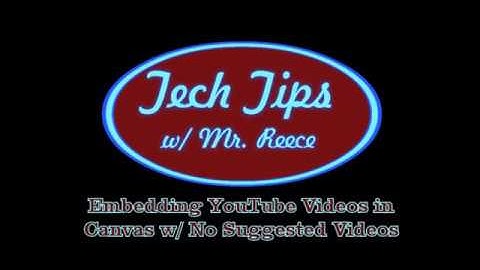 Tech Tips Embed YouTube in Canvas