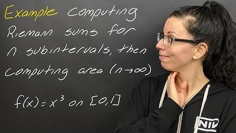 Example: Computing a Riemann Sum for n Subintervals, Finding the Area as n goes to Infinity on x^3
