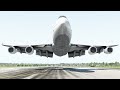 B747 Emergency Landing Without Landing Gear [XP11]