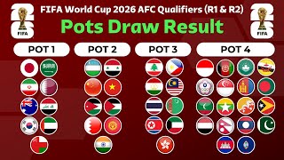 FIFA World Cup 2026 AFC Asian Qualifiers: Pots Draw Result | Round 1 \& 2 Qualification