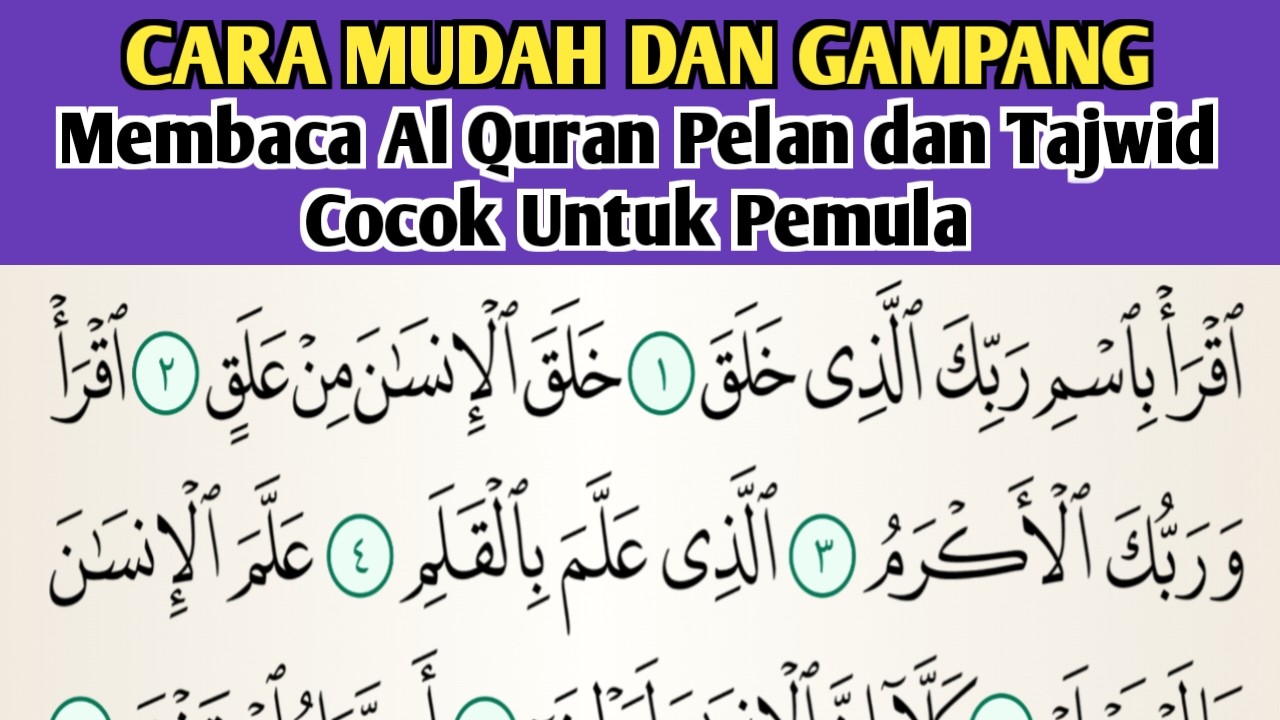 BEGINI CARA MUDAH BELAJAR MEMBACA AL QURAN KHUSUS PEMULA