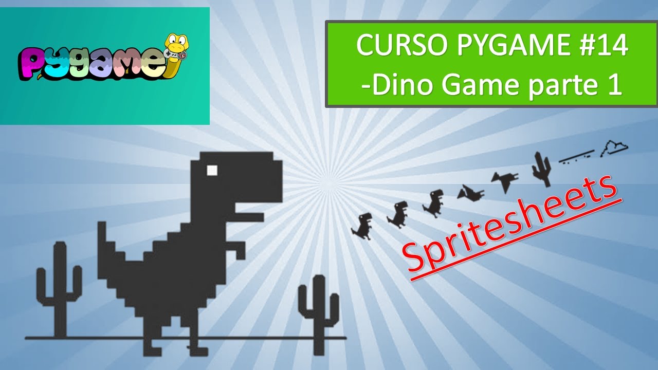 Como fazer jogos em Python! Curso Pygame #14 - Dino Game parte 1 ...