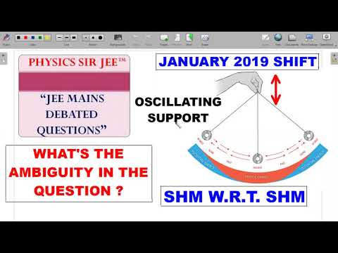 [WRONG KEY BY NTA] JEE MAINS DEBATED QUESTIONS | 2019 JANUARY |  PENDULUM WITH OSCILLATING SUPPORT