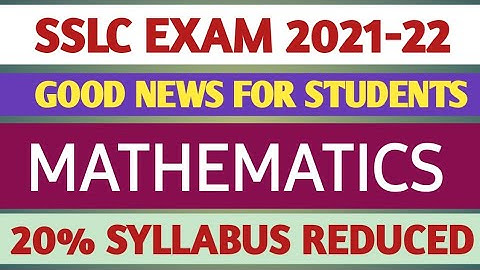 SSLC REDUCED SYLLABUS KARNATAKA/SSLC MATHS REDUCED SYLLABUS 2021-22/NEW MATHS SYLLABUS 2021-22.