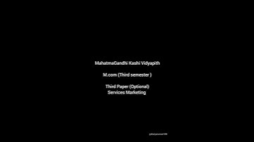 mgkvp m.com third semester previous year question paper service marketing