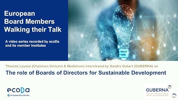 European Board Members Walking their Talk with Thomas Leysen - Chairman Umicore & Mediahuis.