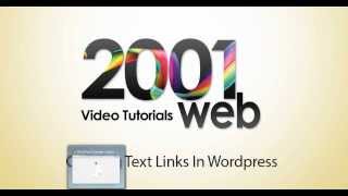 adding text links in wordpress