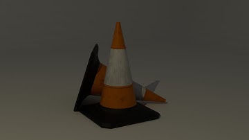 Time lapse—Making a 3D models of a Traffic Cone in Blender & Substance Painter.
