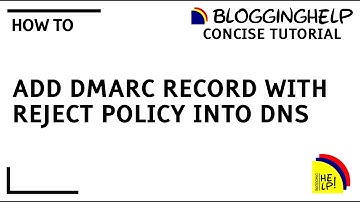 How to add a DMARC record with Policy set to Reject into DNS