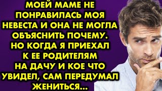 Моей маме не понравилась моя невеста и она не могла объяснить почему. Но когда я приехал к родителям