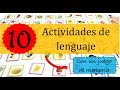 Actividades de lenguaje con juego de memoria