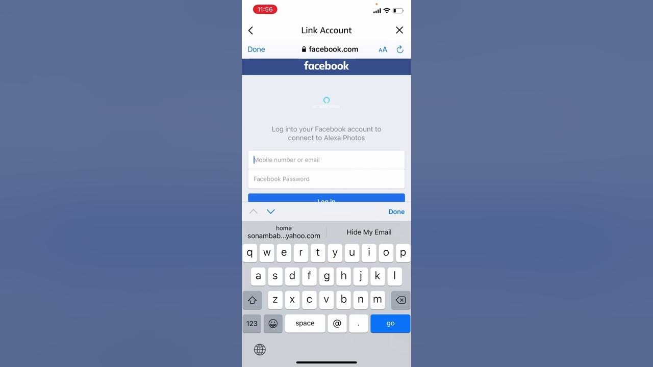 Connecting Facebook account to Alexa