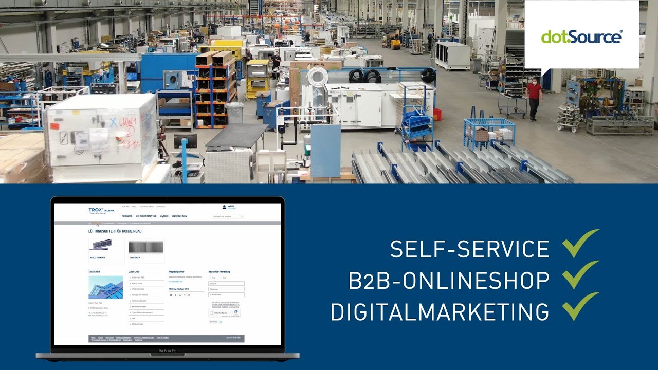 Update Next Level B2B: Wie TROX mit Self-Service Produktion und Vertrieb digitalisiert | Success Story