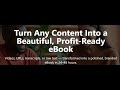 The Easiest Way to Publish an Ebook (I Did This In One Chat Session)