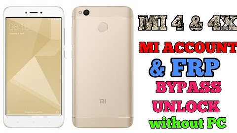 REDMI MI 4X mi account & frp bypass unlock without pc
