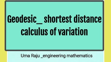 Geodesics on a plane are straight lines