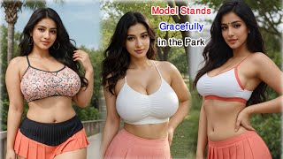 HD 4K Real Indian AI Lookbook - Model Stands Gracefully in the Park 💓. Comedy life history