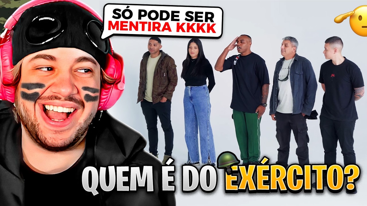 DESCUBRA QUEM É DO EXÉRCITO! - React Aqueles Caras