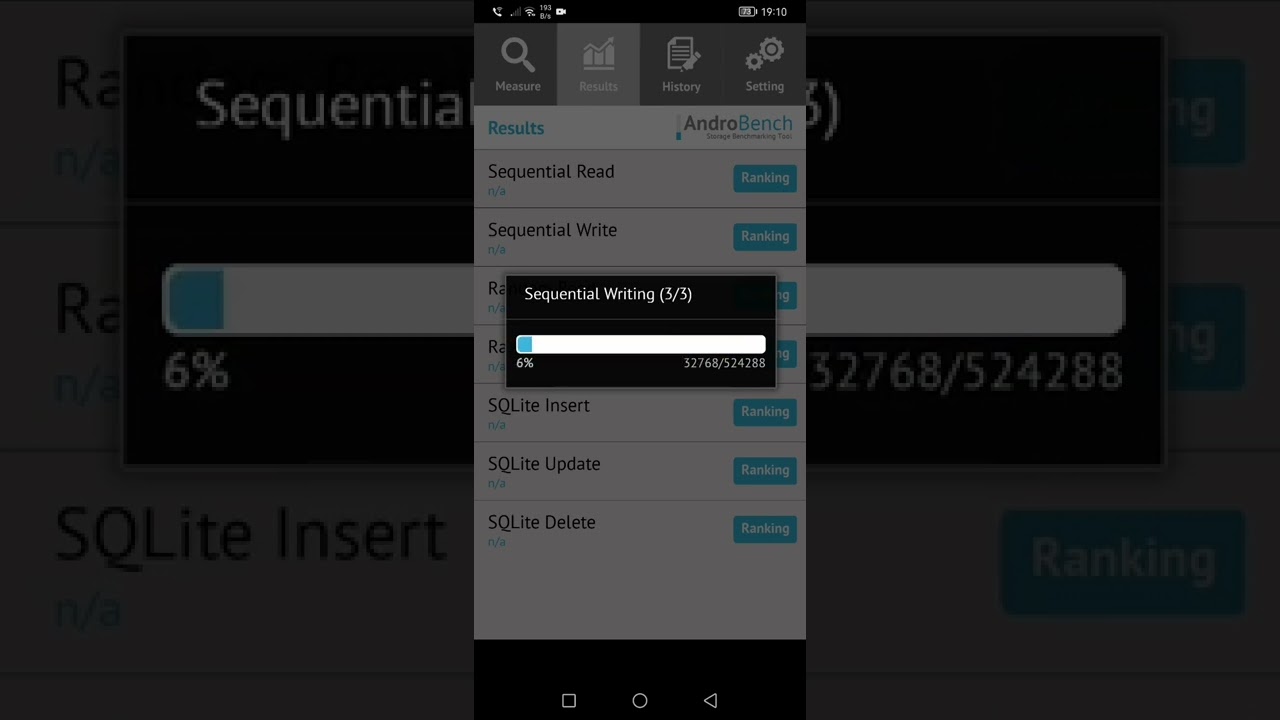 Huawei P30 6/128 Androbench (storage benchmark)