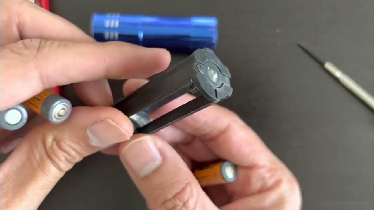 LED flashlight repair attempt - YouTube