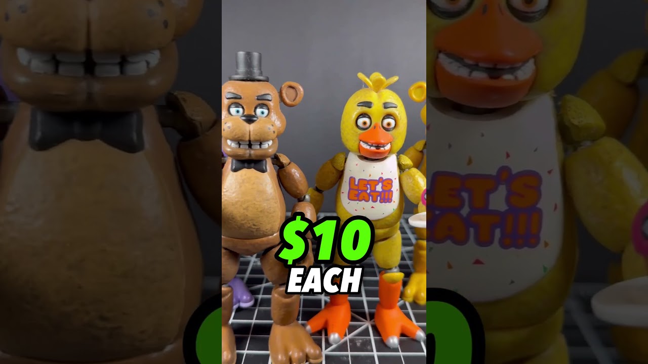 The FIRST FNAF Action Figures EVER #actionfigures #fnaf #old #fivenightsatfreddys #movie