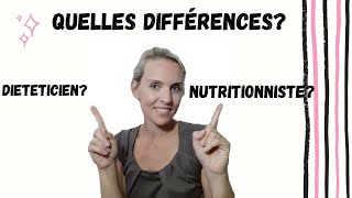 Différence entre diététicien et nutritionniste