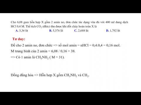 Video #Hoá học:Cho 6,08 gam hỗn hợp X gồm 2 amin no, đơn... - youtube