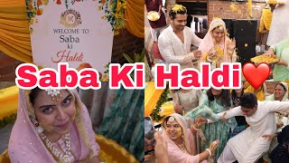 Saba ki Haldi ❤ | Alhamdulillah  | #sabakishaadi #sabasunnykishaadi | Shoaib Ibrahim | vlog