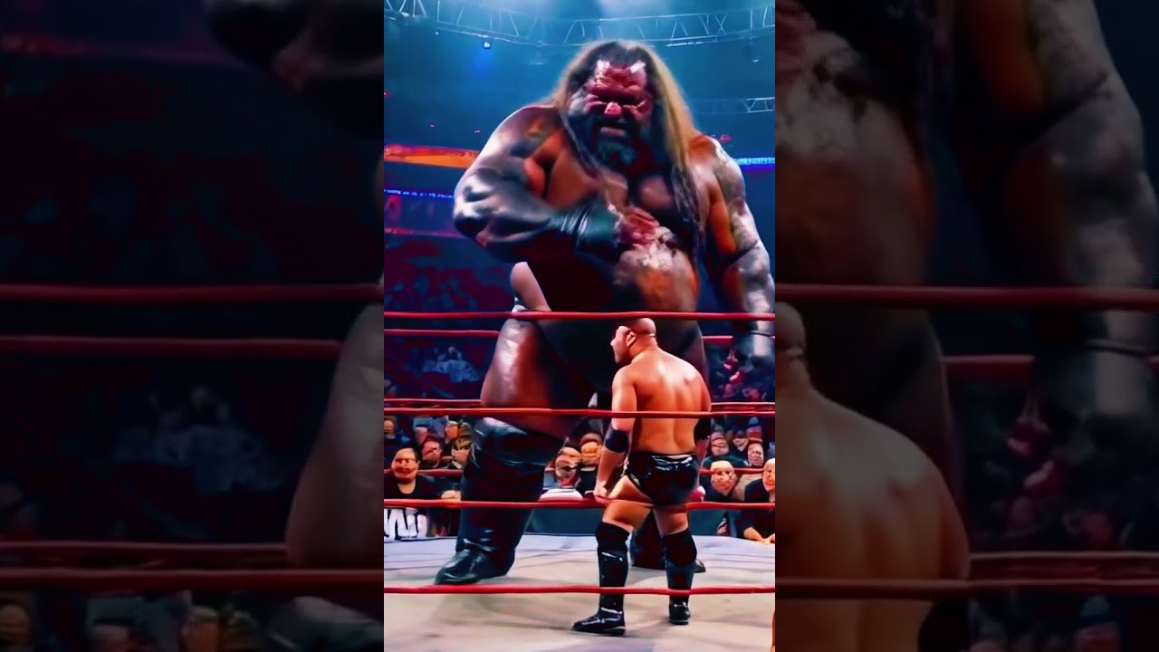 GIANT VS WRESTLER  IN THE RING❤️‍🔥. 