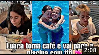 Luara Toma Café Da Manhã E Vai Pra Piscina Com O Namorado