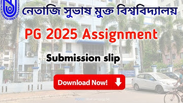 NSOU PG Assignment submission slip download step by step 