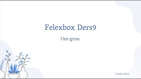 Flexbox Dersleri 9. Flex-grow Nedir, Nasıl Kullanılır? Css3 Dersleri