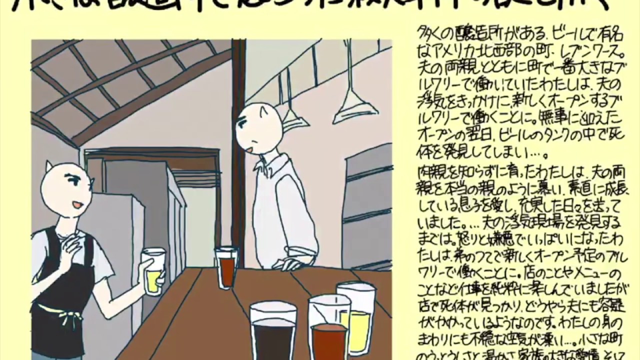 ビールの知識と推理が程よくマッチ ビール職人の醸造と推理 エリー アレグザンダー 著 のイラストブックレビュー制作動画です Youtube