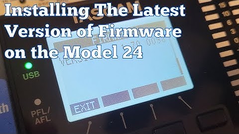Installing The Latest Version of Firmware on the Model 24