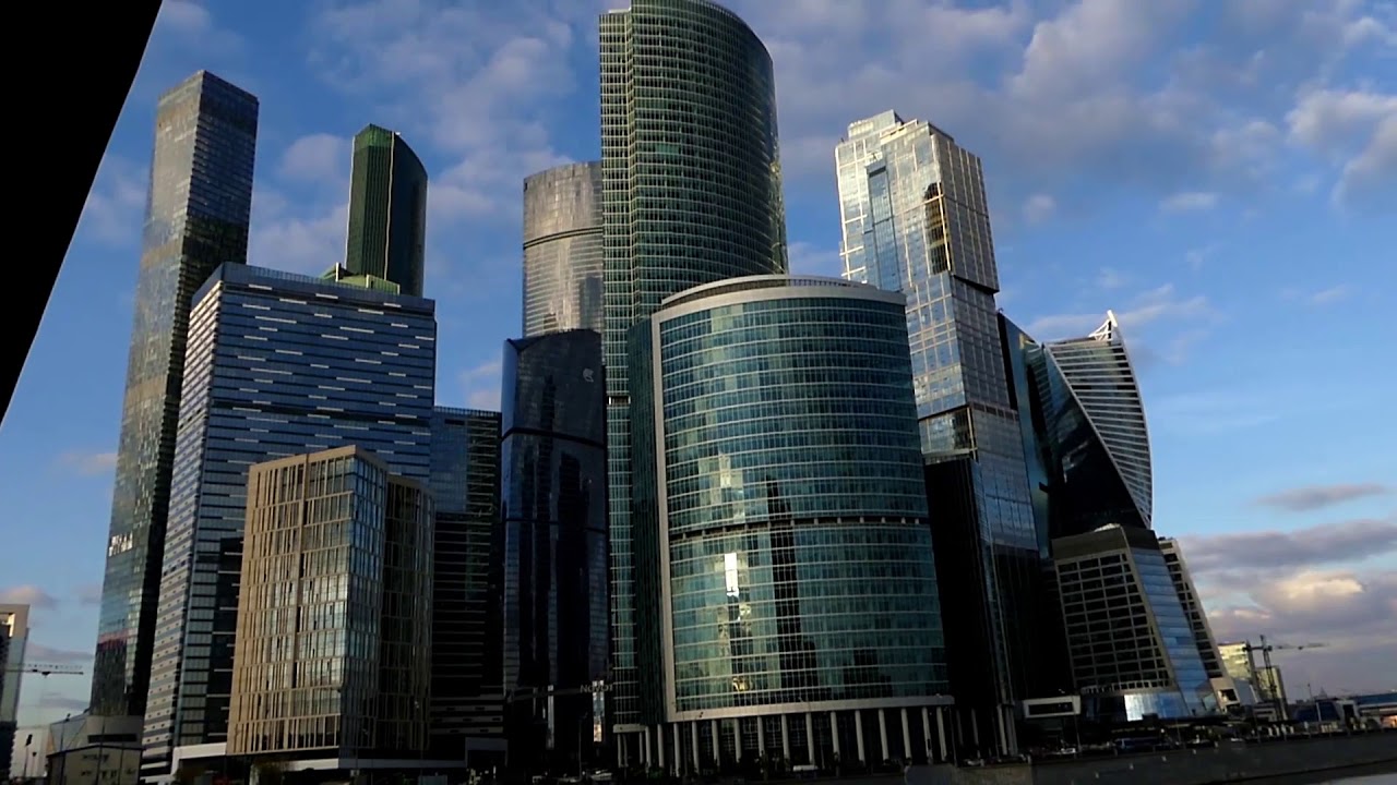 Lumix DMC-FZ300. Тест видео. Москва-сити в полдень и в последних лучах заката.