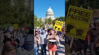 Pro-Palestine Protesters Rally at US Capitol as Gaza War Anniversary Approaches