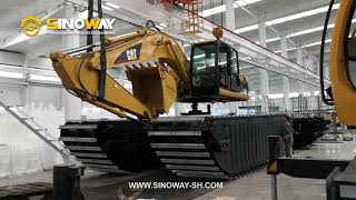 SINOWAY Pontoon Excavator With CAT 320C Upper Structure