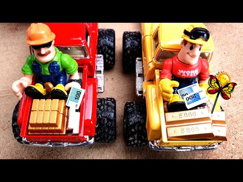 Los trabajadores encontraron un tesoro. Maquinaria de construcción al rescate. Vídeos para niños