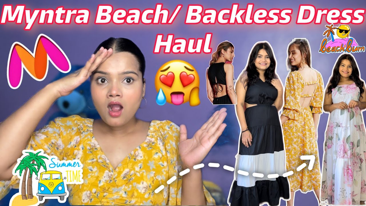 Myntra haul Backless Dress, Anarkali for Festivals recommendations/shopping  haul with Vaishali mitra - YouTube