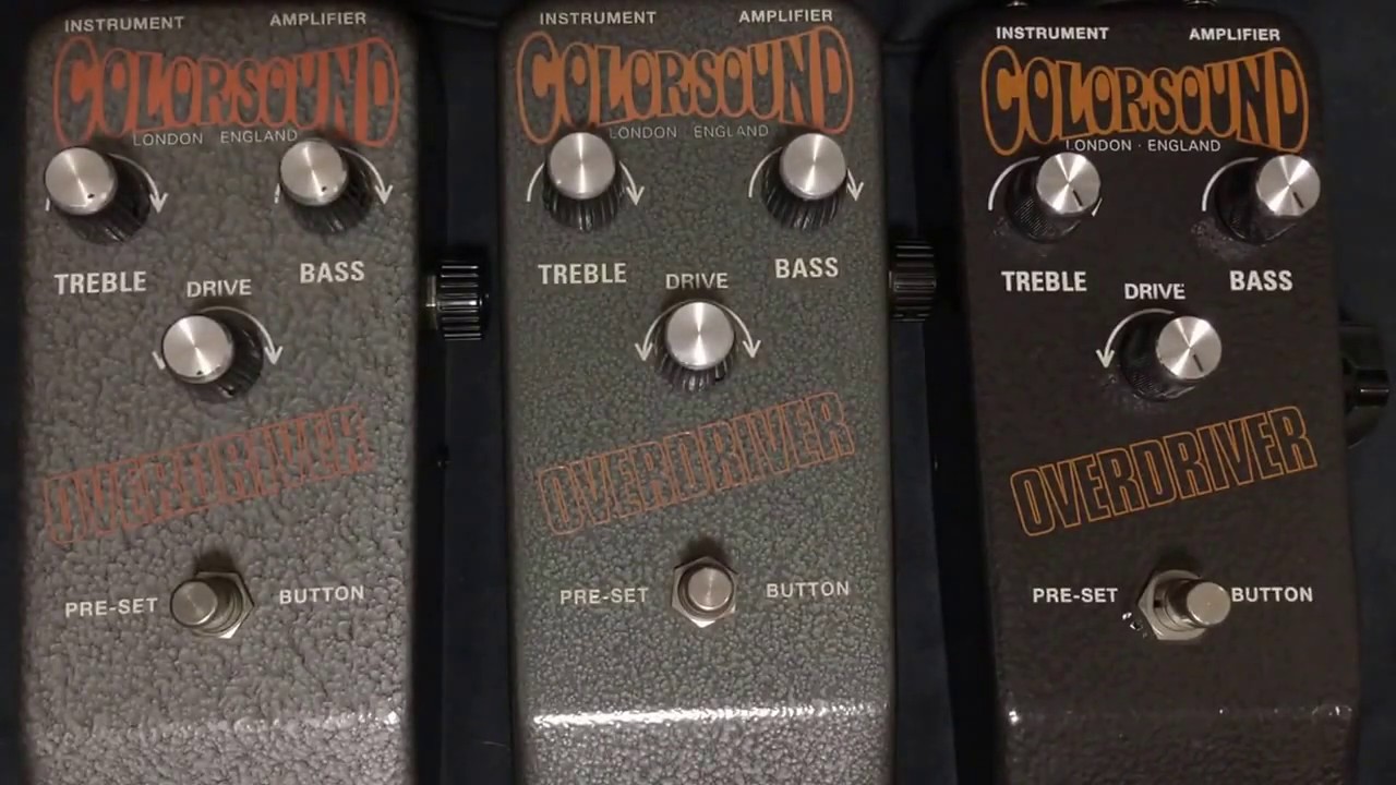 ColorSound Overdriver Reissue - Full Gain Sound Check - YouTube