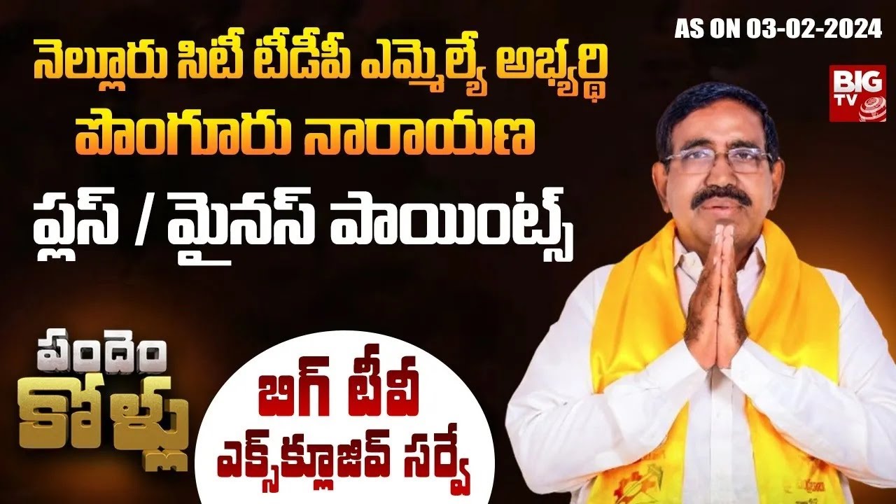 Nellore City TDP MLA Candidate Ponguru Narayana Plus Points | BIG TV Survey on Nellore City | BIG TV